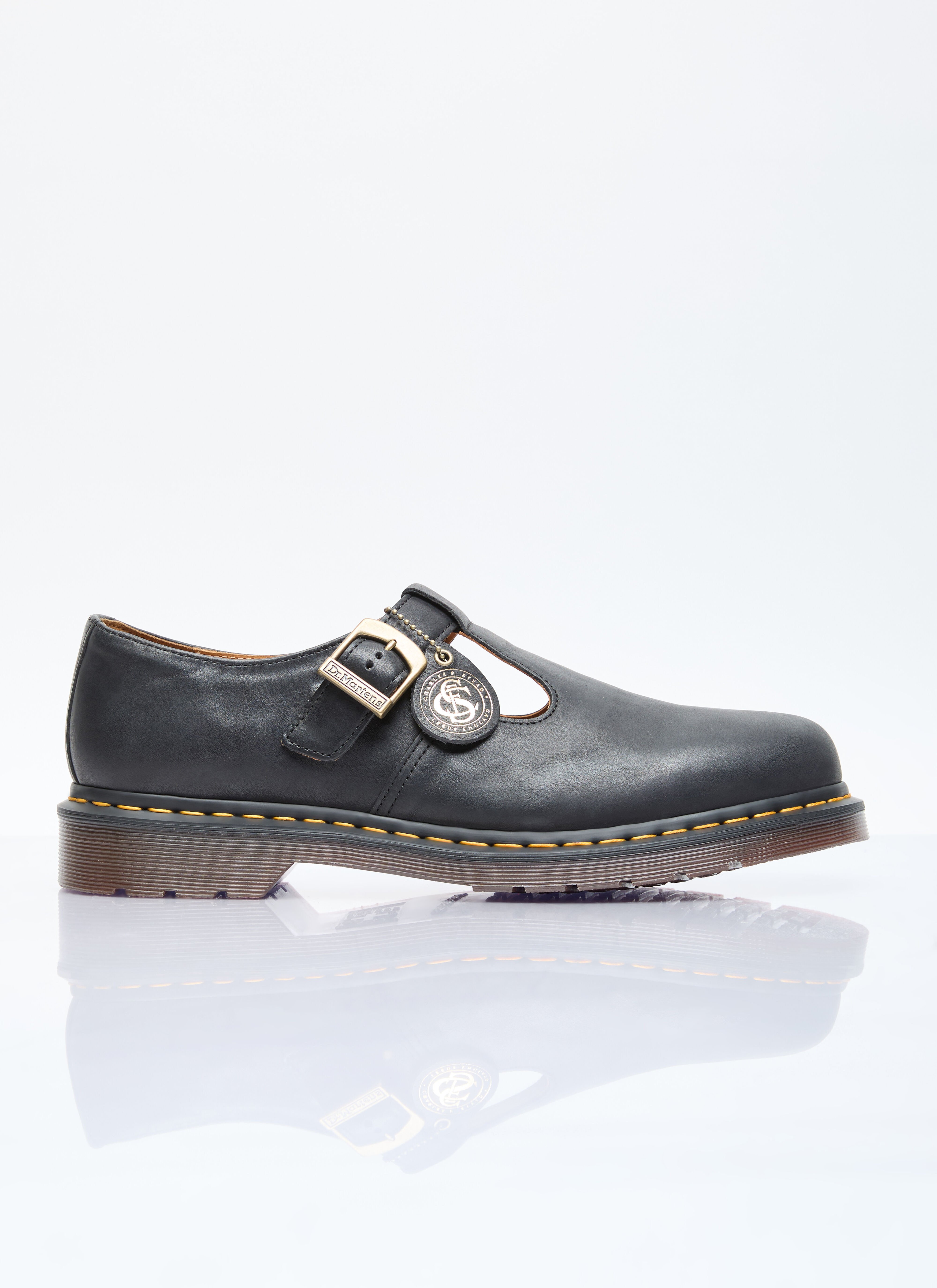 Dr. Martens T-Bar Leather Shoes Green drm0156002