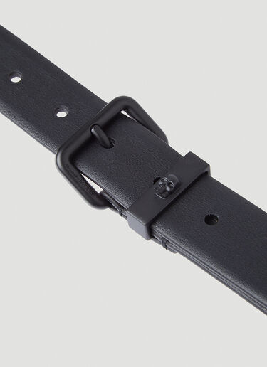 Alexander McQueen Embossed Skull Buckle Belt Black amq0148053