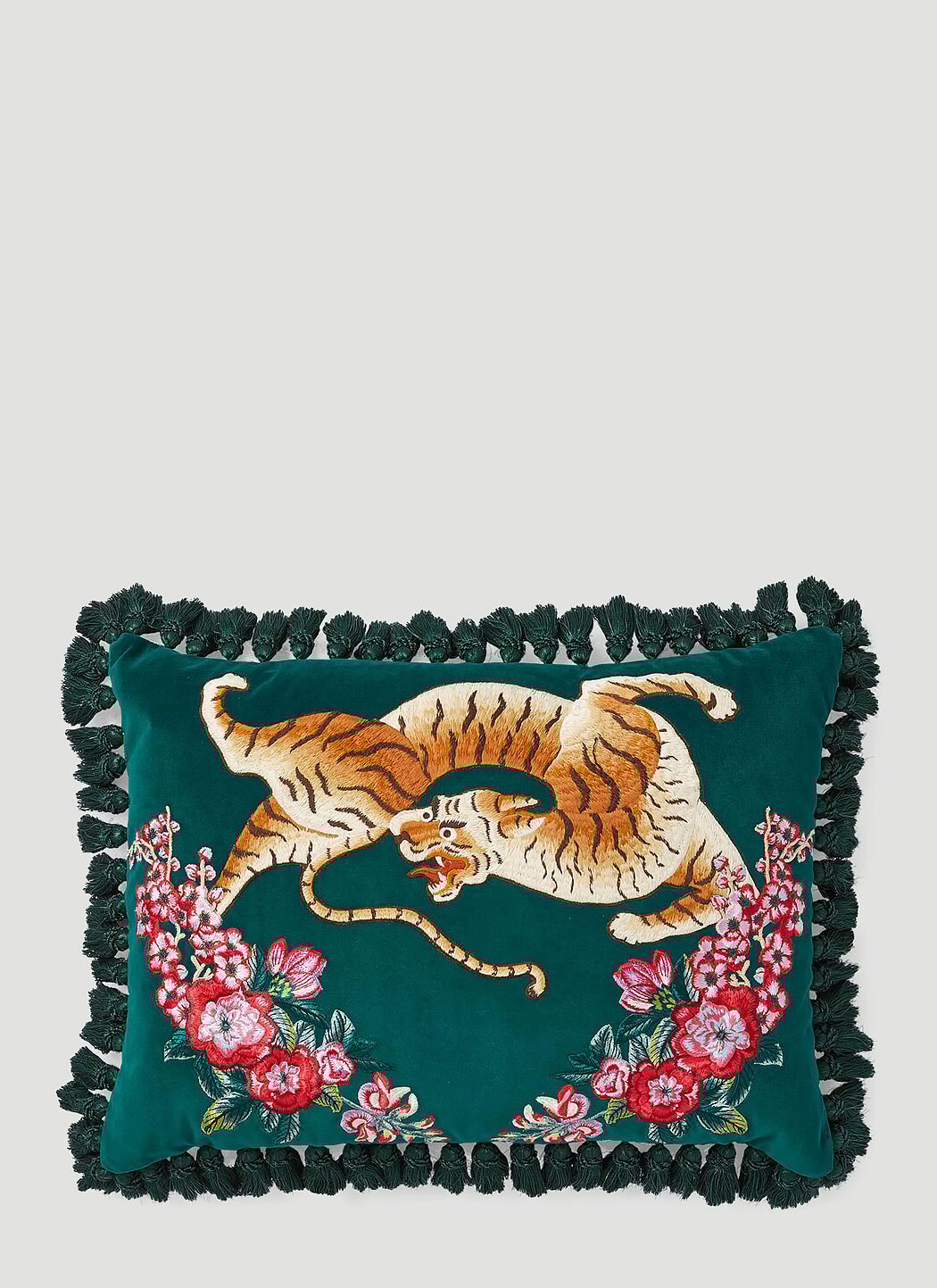 Gucci Tiger Embroidered Cushion in Multi LN CC
