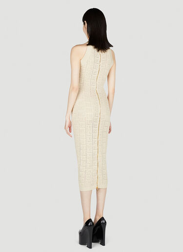 Monogram Knit Dress Balmain Monogram Knit Dress Beige bln0252029
