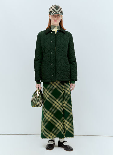 Burberry 迷你衣夹粗呢手提包  绿色 bur0255097