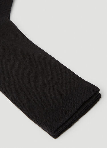 Rick Owens Logo Intarsia Socks Black ric0151036