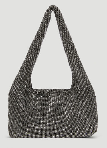 KARA Crystal Mesh Armpit Shoulder Bag Black kar0243010