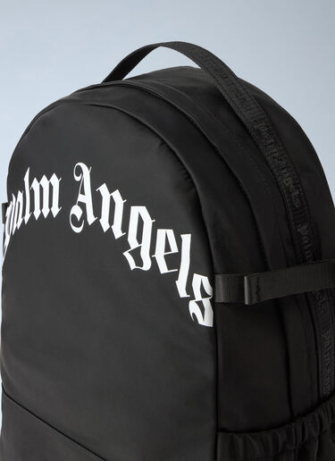 Palm Angels Curved Logo Backpack Black pma0164275