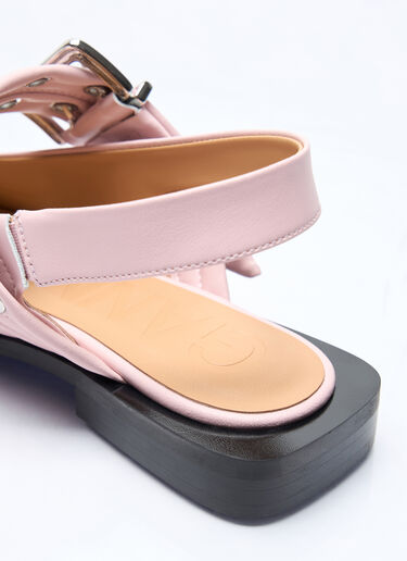 GANNI Feminine Buckle Ballerina Flats Pink gan0256057