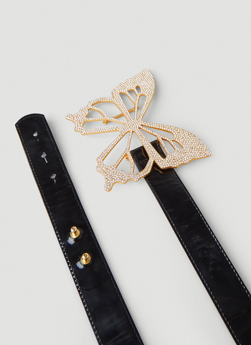 Blumarine Black Logo Buckle Belt