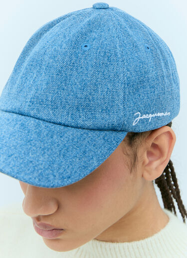 Jacquemus La Casquette デニムベースボールキャップ ブルー jac0356005