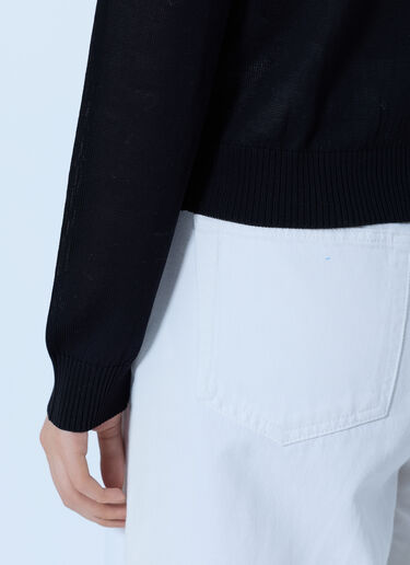 LN-CC® - GANNI: Light Cotton Argyle Cardigan - Black GANNI Light Cotton Argyle Cardigan Black gan0265020