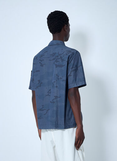 Stone Island Short-Sleeve Overshirt with Flap Pockets Blue sto0164039