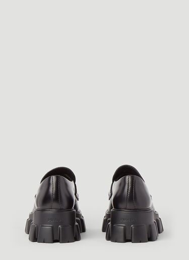 Prada Monolith Leather Loafers Black pra0145019