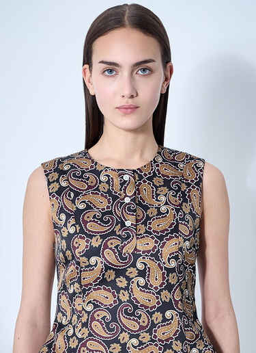 JW Anderson Printed Tea Dress Brown jwa0260004
