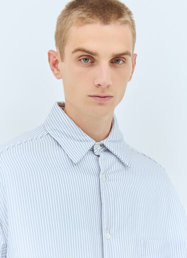 Maison Margiela Padded Stripe Shirt Blue mla0158002