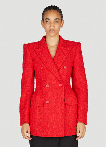 Balenciaga DB Hourglass Tailored Blazer Red bal0253014