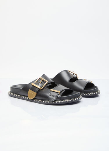 Chloé Rebecca Leather Slides Black chl0255027