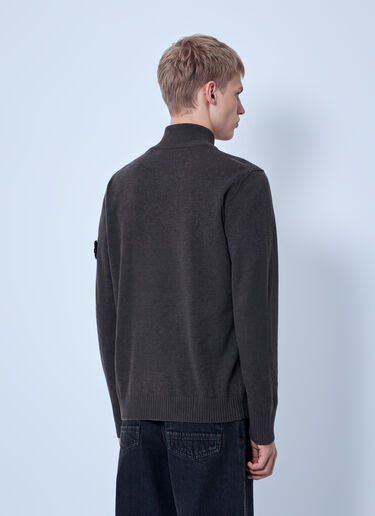 LN-CC® - Stone Island: Zip-Up Wool Cardigan - Dark Grey Stone Island Zip-Up Wool Cardigan Dark Grey sto0165050