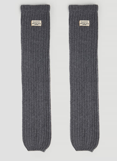 Gucci Knit Cashmere Leg Warmers Grey guc0154056