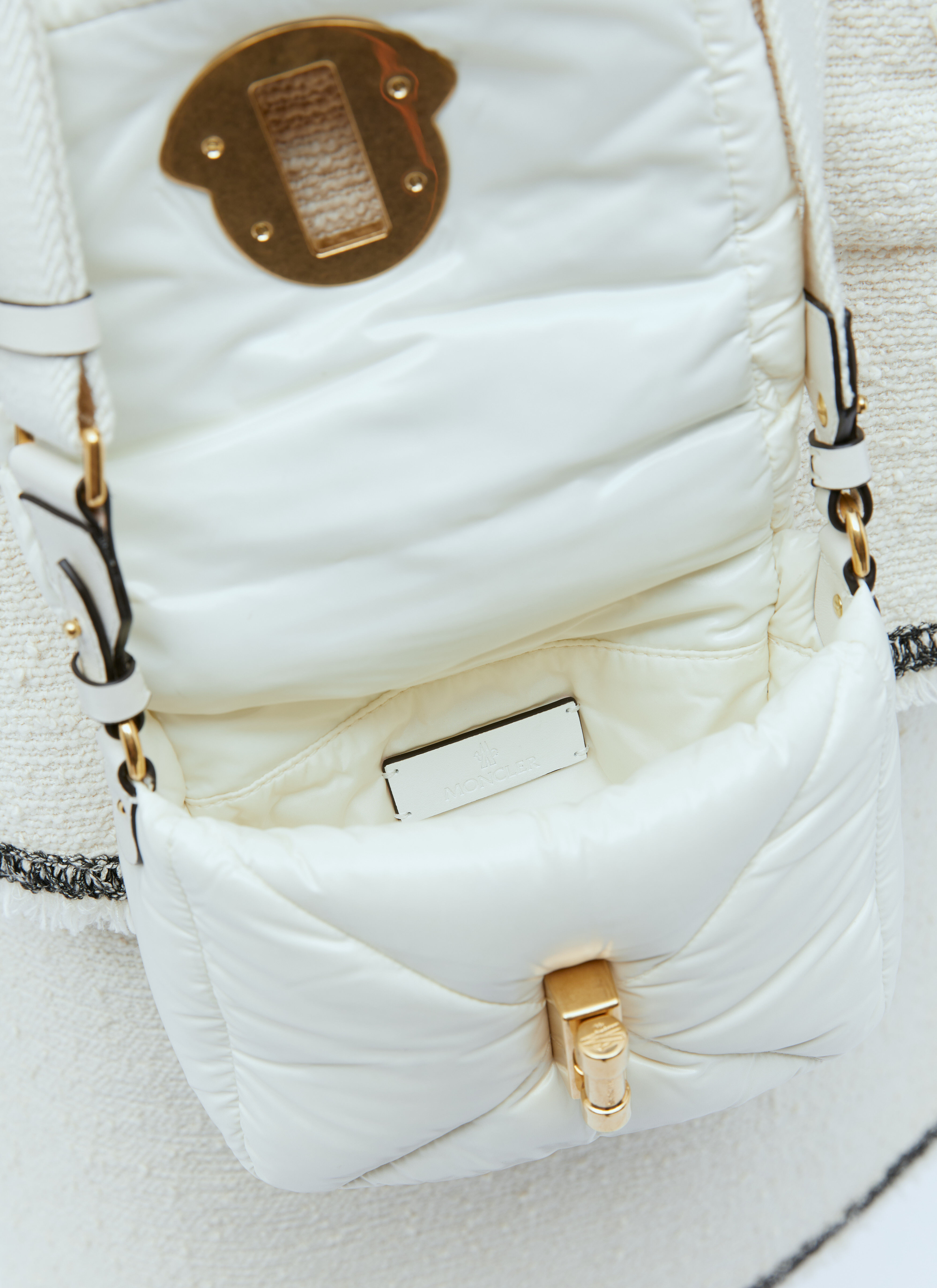 Moncler Women's' Mini Puf Crossbody Bag in White | LN-CC®