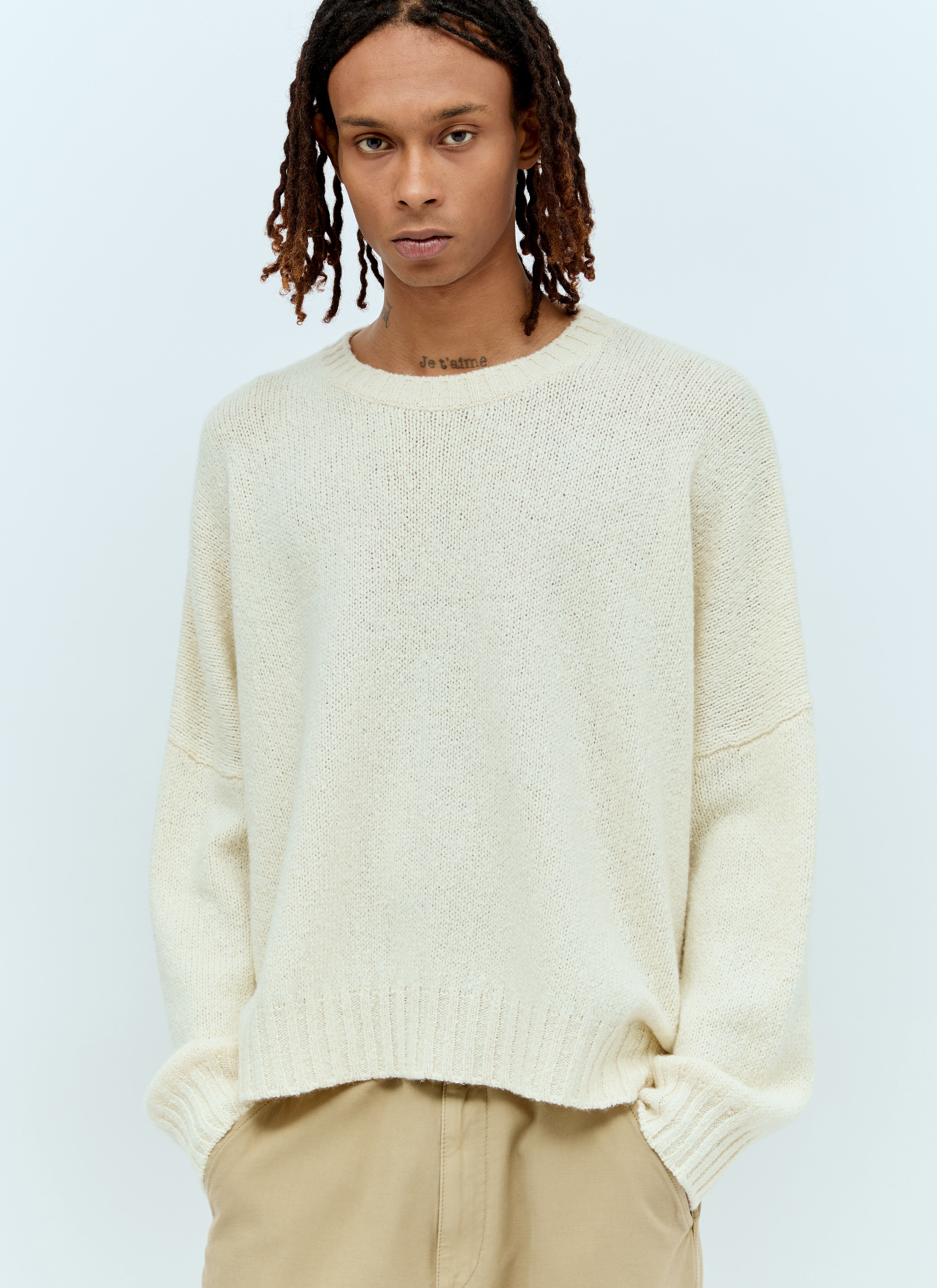The Row Grohl Knit Sweater White row0156013