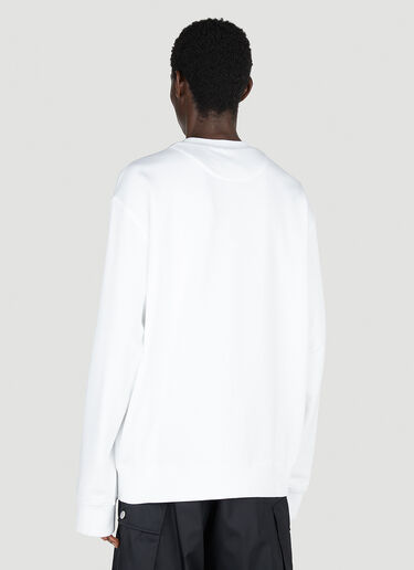 Prada Cotton Logo Plaque Sweatshirt White pra0153003