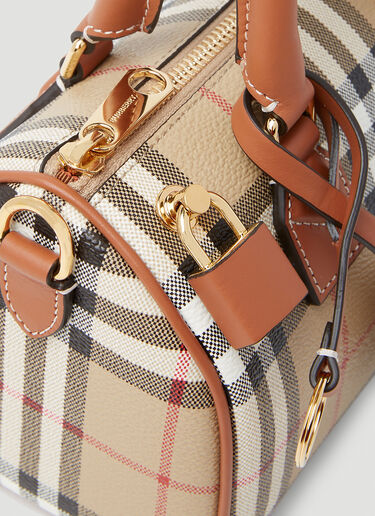 Burberry Check Mini Bowling Bag Beige bur0253088