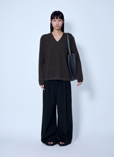LN-CC® - The Row: Purin Cashmere Top - Brown The Row Purin Cashmere Top Brown row0266015