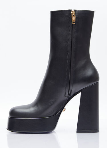 Versace Aevitas Single Platform Leather Boots Black vrs0253029