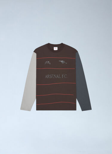 Logo Motif T-Shirt Arsenal x A-COLD-WALL* Logo Motif T-Shirt Brown acw0162013