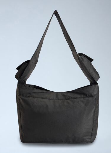 LN-CC® - Y-3: Newspaper L Crossbody Bag - Black Y-3 Newspaper L Crossbody Bag Black yyy0365008
