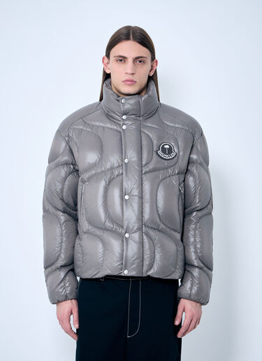 8 Moncler Palm Angels Haunani Short Down Jacket Grey mpa0359001