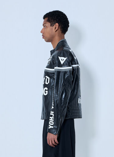 Y-3 X NBHD Racing-Inspired Leather Jacket Black ynb0162013