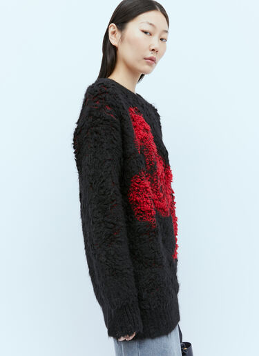 Pixel Horse Jacquard Knit Sweater Stella McCartney Pixel Horse Jacquard Knit Sweater Black stm0254005
