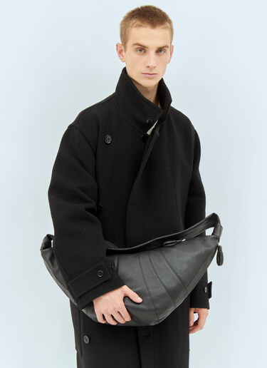 Lemaire Large Croissant Crossbody Bag Black lem0358001