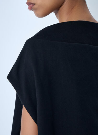 Dries Van Noten Draped Sleeve Top Black dvn0263002