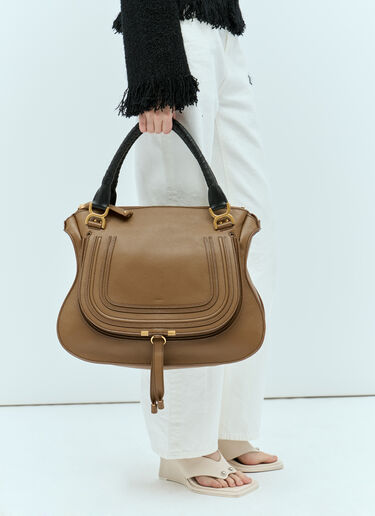Chloé Large Marcie Double Tote Bag Brown chl0255048