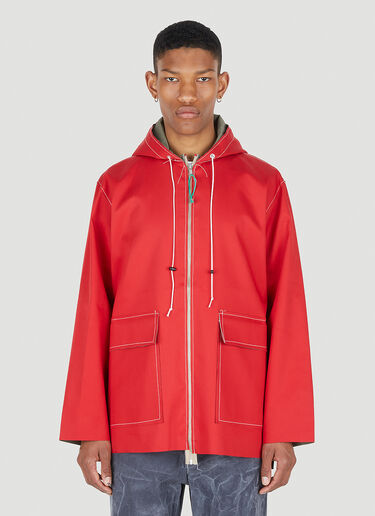 Camiel Fortgens Hooded Rain Jacket  Red caf0148001