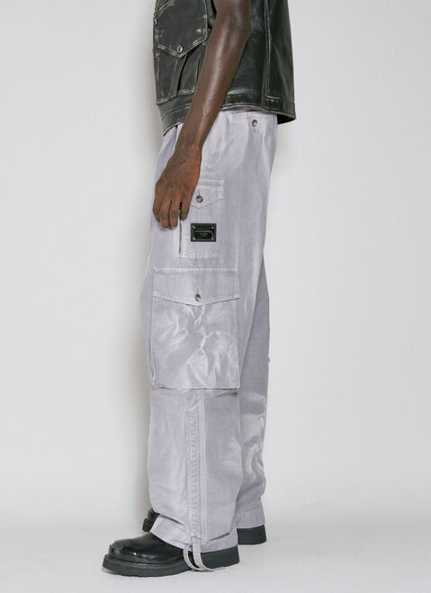 Gucci Garment-Dyed Canvas Cargo Pants Blue guc0155013