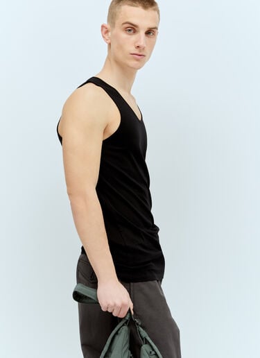 Lemaire Rib Debardeur Tank Top Black lem0156012