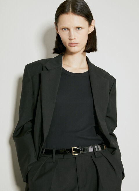 Vivienne Westwood 페이턴트 가죽 벨트  블랙 vvw0254030