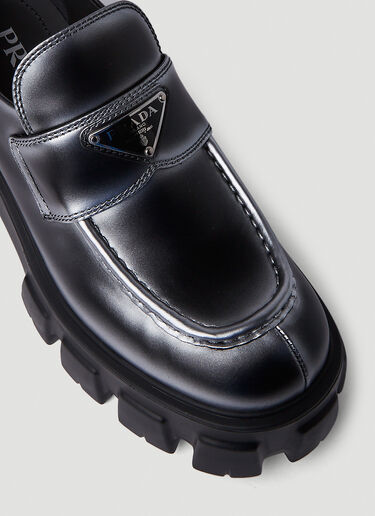 Prada Monolith Platform Loafers Grey pra0251015