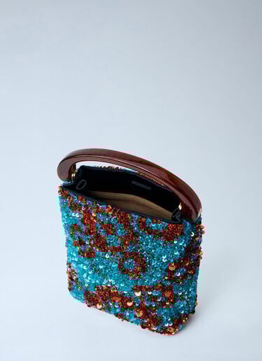 Dries Van Noten Micro Crisp Embellished Bag Blue dvn0263022