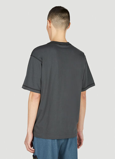 Stone Island 컴퍼스 자수 티셔츠 그레이 sto0152072