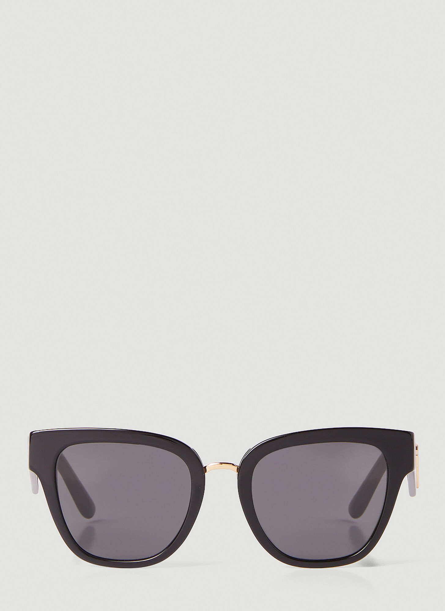 Dolce & Gabbana Crossed Sunglasses In Black