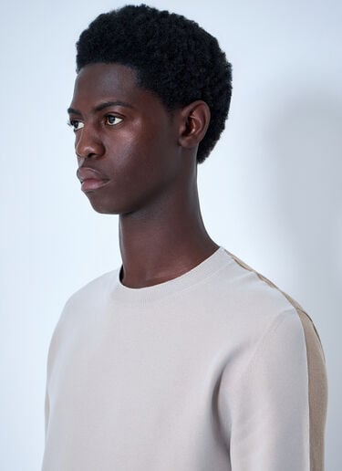 MM6 Maison Margiela Fine Knit Crewneck Sweater Beige mmm0164004