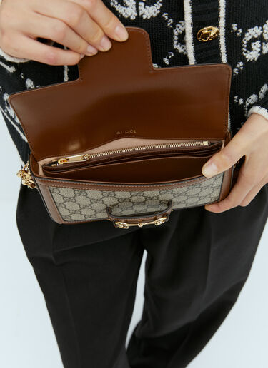Horsebit 1955 Mini Shoulder Bag Gucci Horsebit 1955 Mini Shoulder Bag Brown guc0255202