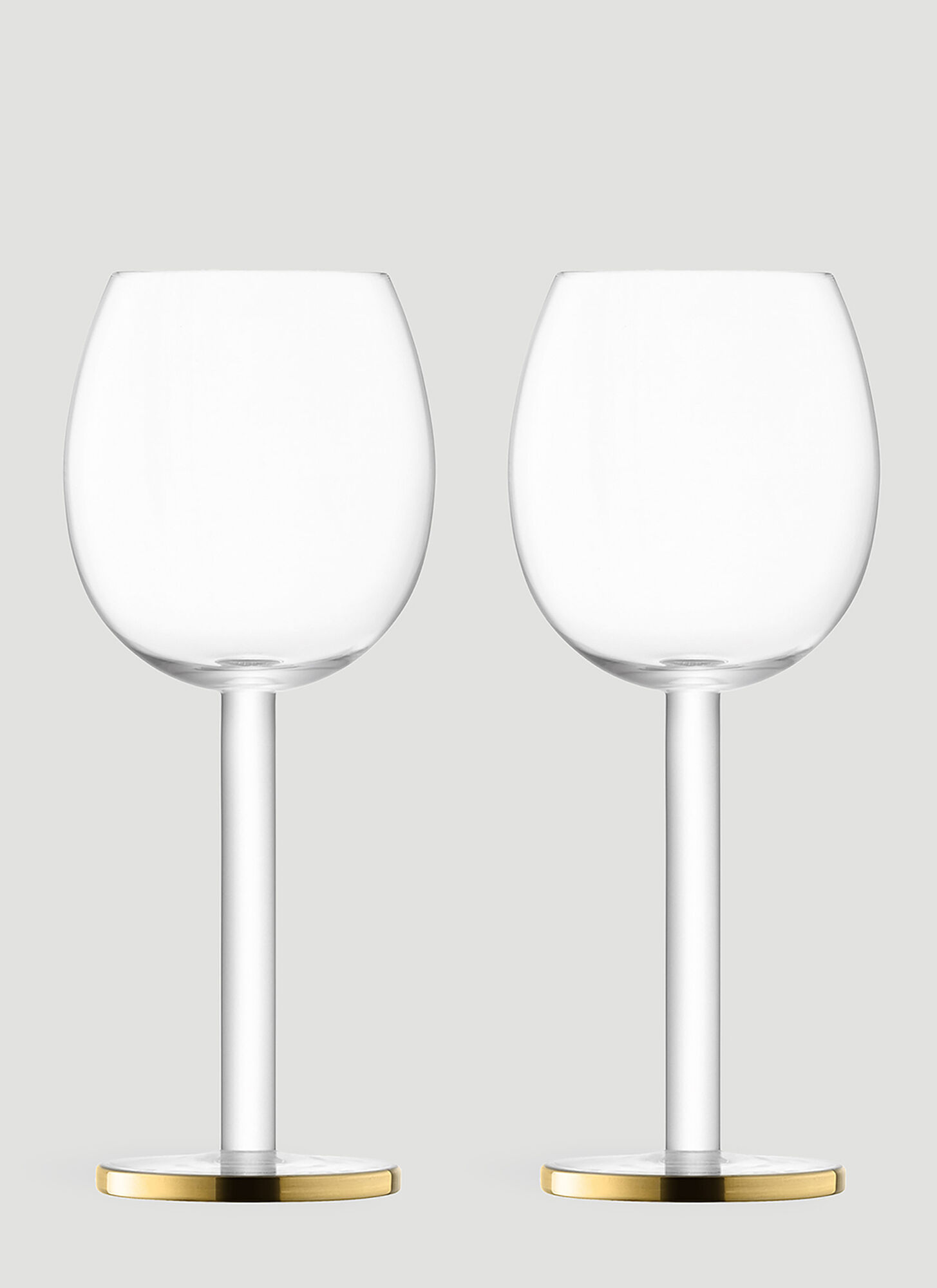 Lsa International Set Of Two Luca Wine Glasses Unisex Gold