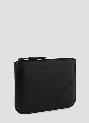 Comme des Garçons Wallet Tonal Zip Pouch  Black cdw0346010