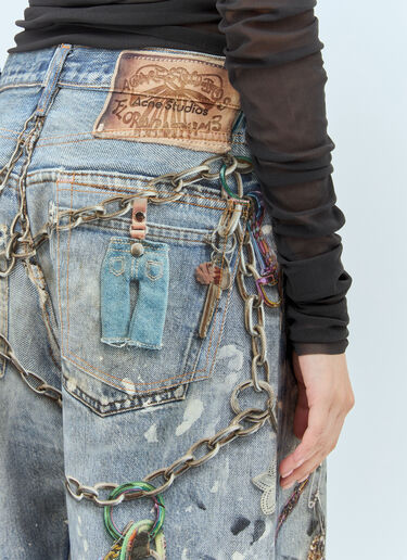 Acne Studios 1981F Printed Jeans Blue acn0258014