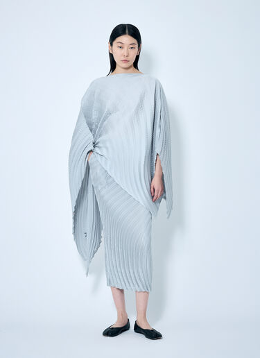Issey Miyake Nuance Pleats Solid Skirt Grey ism0259007