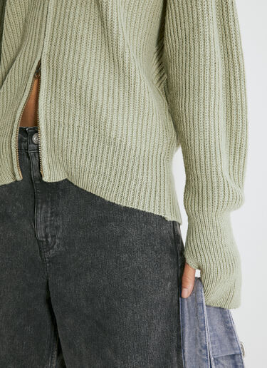 Our Legacy Zip Wrap Cardigan Green our0254016