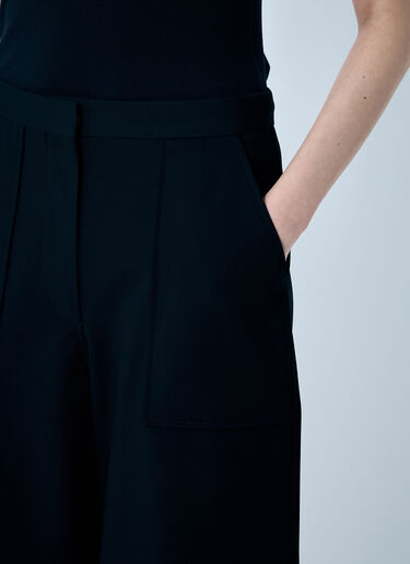 GANNI Solid Twill Suiting Cargo Pants Black gan0259021